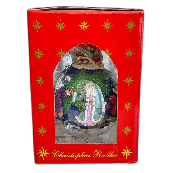NIB Christopher Radko Vintage Santas Around the World Christmas Tree Ornament - Picture 2 of 8